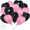 30Pcs 18 Inch Pink Black Heart Balloons Heart Shape Foil Mylar Balloons Decoration for Romantic Wedding Bridal Shower Anniversary Engagement Party Supplies